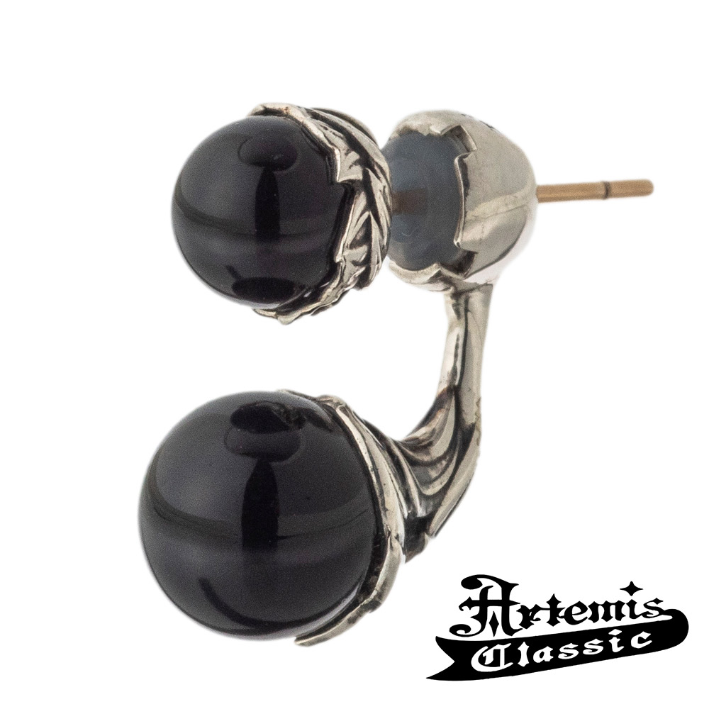 アルテミスクラシック オニキスボールイヤージャケット ピアス 1P 片耳用 Artemis Classic スタッドピアス ピアス メンズ レディース シルバー925 K10 メンズピアス オニキス ボール イヤージャケット 男性 女性 ユニセックス ブランド 記念日 誕生日 プレゼント 人気