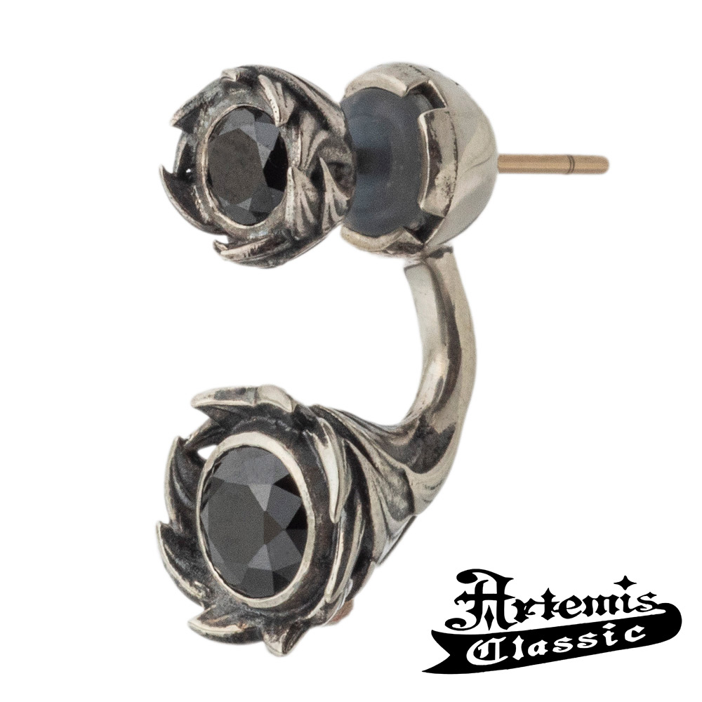 アルテミスクラシック ラウンドブリリアントイヤージャケット ピアス 1P 片耳用 Artemis Classic スタッドピアス ピアス メンズ レディース シルバー925 K10 メンズピアス ラウンド ジルコニア イヤージャケット 男性 女性 ユニセックス ブランド 記念日 誕生日