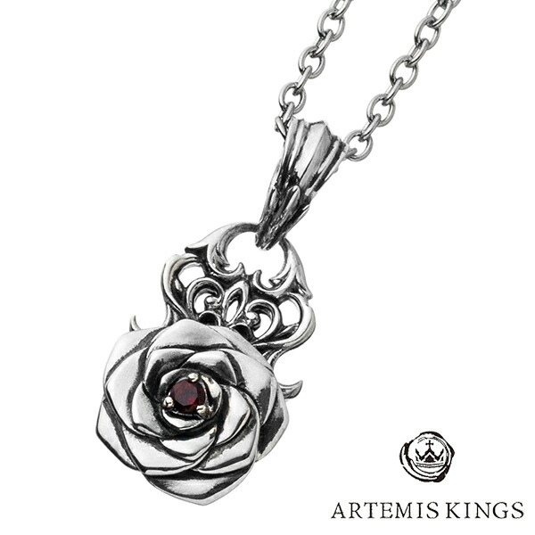 アルテミスキングス Artemiskings 薔薇 ペンダント Akp0128 シルバー925 シルバー チェーン付き ネックレス ペンダント ガーネット ローズ 花 メンズ メンズネックレス レディース レディースネックレス ブランド プレゼント お守り 人気 Bouncesociety Com