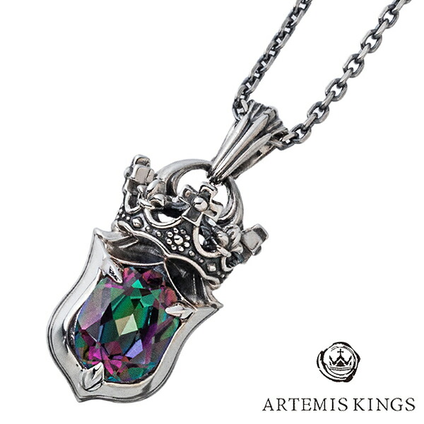 アルテミスキングス ARTEMISKINGS クラウンシールドペンダント ミスティッククォーツ AKP0132 シルバー925 シルバー ネックレス ペンダント ミスティックトパーズ メンズ メンズネックレス ブランド 記念日 誕生日 プレゼント 人気 王冠 盾 お守り 虹色 パンク 14,652円