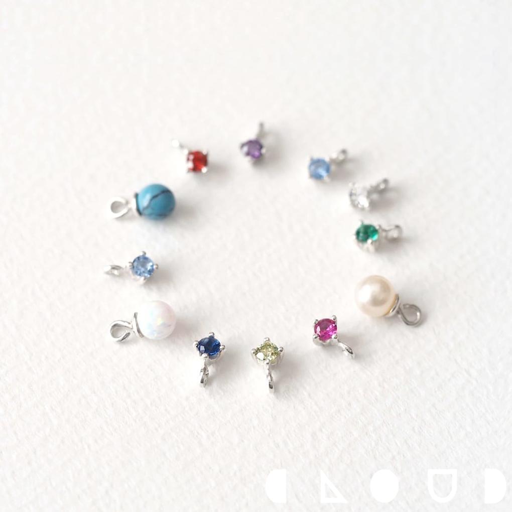 Cloud Jewelry 選べる 誕生石 一粒 ネックレス シルバー925 クラウドジュエリー ルビー トルコ石 アクア チェーン シルバー ダイヤモン お守り シルバー925 パール ネックレス 淡水 淡水真珠 ファイア ダイヤ チャーム ガーネット 真珠 アメジスト マリン ジュエリー