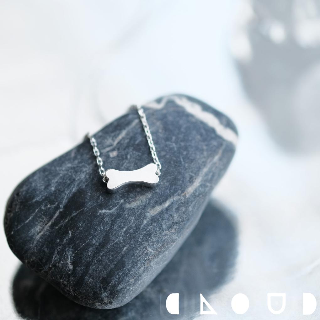 Cloud Jewelry 骨 ネックレス シルバー925 クラウドジュエリー ジュエリー 小粒 シルバー925 ハード デイリー シルバー ミニマルなデザイン チェーン シンプル ネックレス プチネックレス シルエット