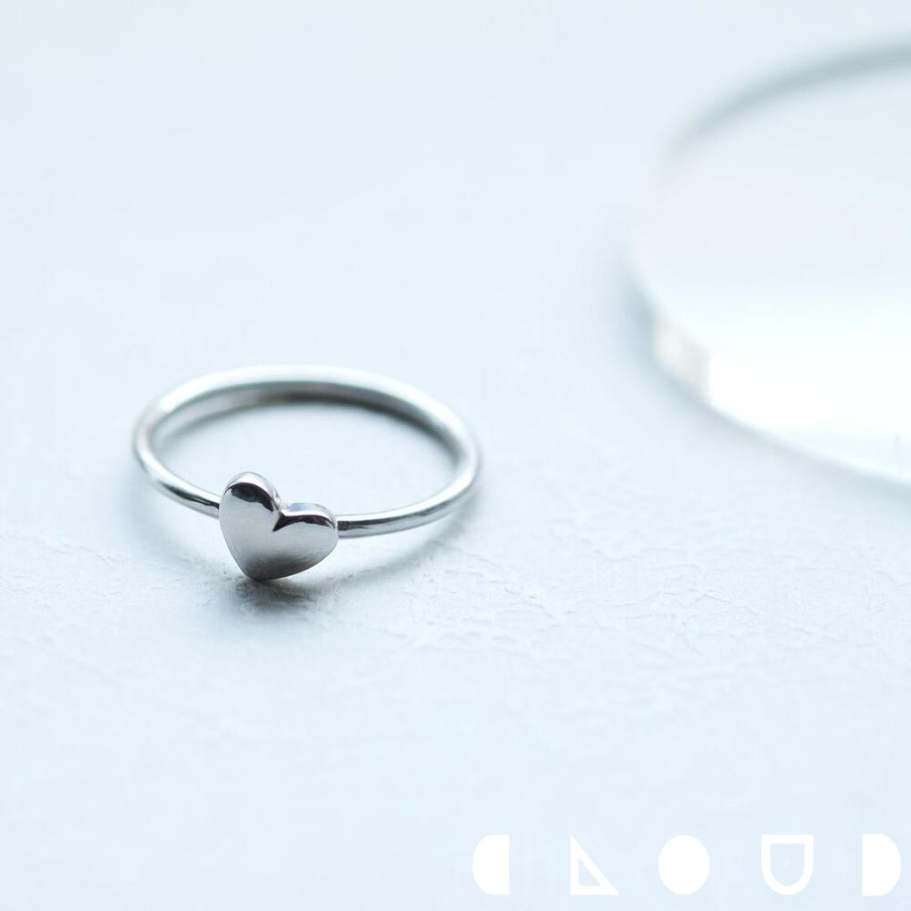 Cloud Jewelry 斜め ハート リング シルバー925 クラウドジュエリー ランス 重ね付け さりげない 指輪 リング シルエット 存在感 ジュエリー シルバー925 ハートモチーフ シルバー シンプル