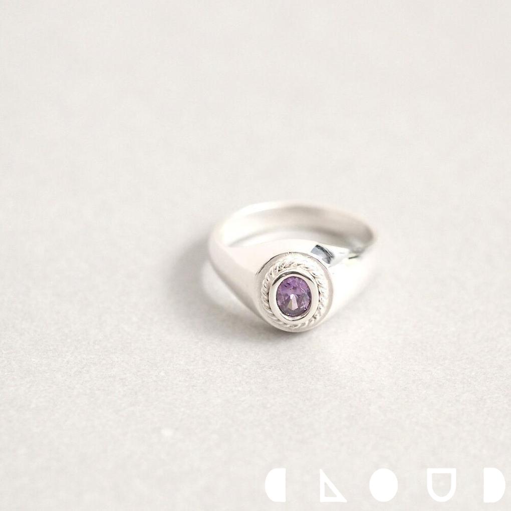 Cloud Jewelry アメジスト ツイスト リング シルバー925 クラウドジュエリー 楕円 アメジスト シルバー 太い 洗練 さりげない 上品 ジュエリー 楕円型 クラシック 円型 リング シルバー925 シック ツイスト 模様の