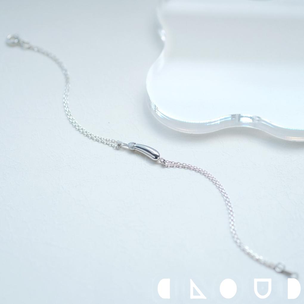 Cloud Jewelry なす 2連 ブレスレット シルバー925 クラウドジュエリー 立体的 ジュエリー 艶消し ブレスレット チェーン シルバー シルバー925 普段使い 立体|新宿 銀の蔵 シルバーアクセサリー