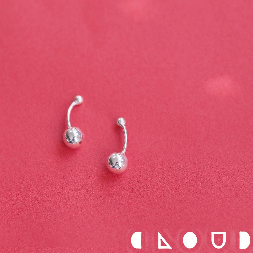 Cloud Jewelry チェリー ピアス シルバー925 クラウドジュエリー ボリューム ジュエリー 立体 立体的 シルバー チェリー ボリューム感 シルバー925 ピアス