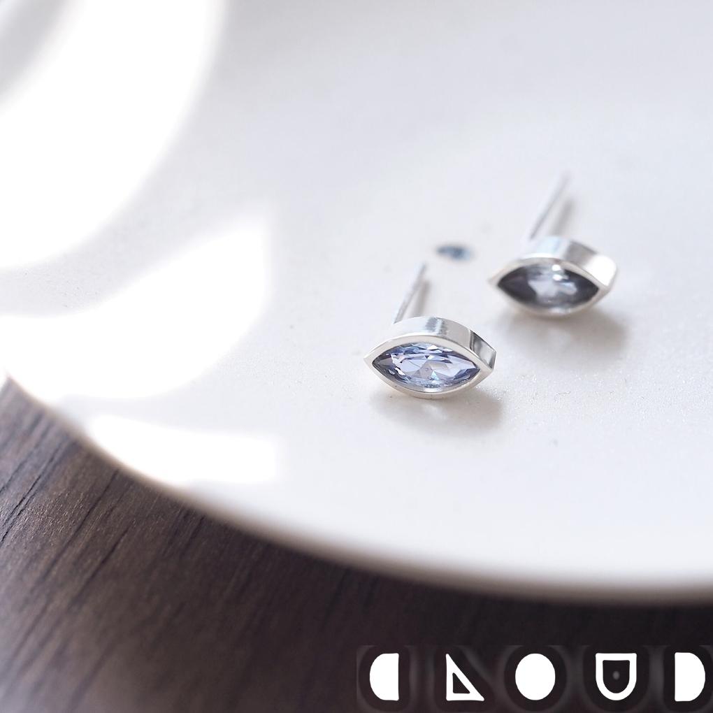 Cloud Jewelry Marquis アクアマリン ピアス イヤリング シルバー925 クラウドジュエリー 小ぶり アクアマリン アクアマリンピアス ジュエリー ピアス クール ポストタイプ マリン シルバー リング 金具 シルバー925 一粒 イヤリング シルエット マーキスカット マーキス