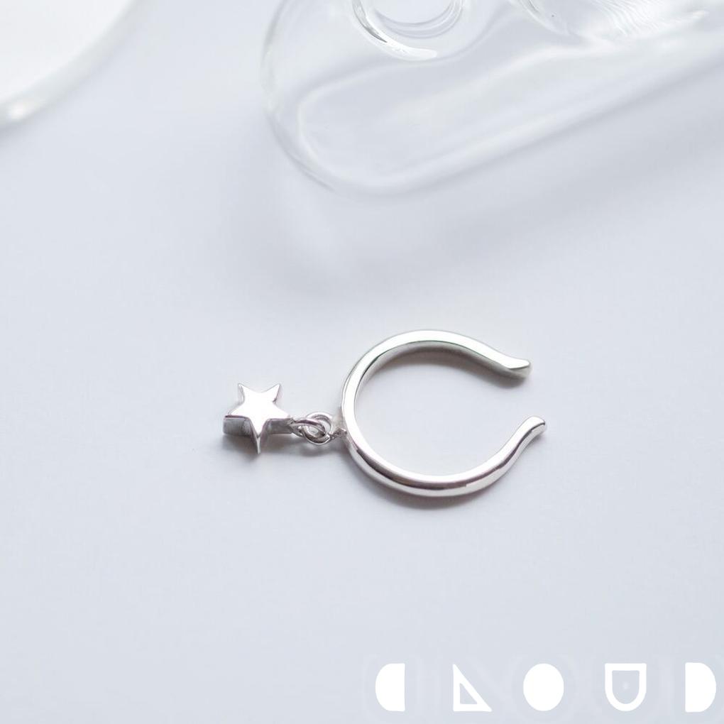 Cloud Jewelry 星 イヤーカフ シルバー925 クラウドジュエリー ゆれる 送料無料 ネコポス シルバー イヤーカフ 上品 ピアス シンプル 洗練 重ね付け シルバー925 おすすめ