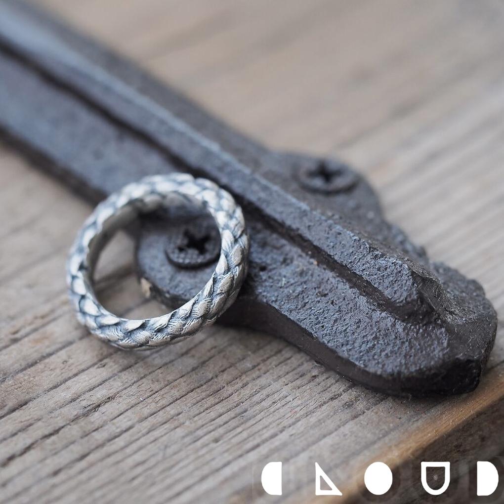 Cloud Jewelry ラタン 編み込み ロープ リング シルバー925 クラウドジュエリー マット いぶし加工 ナチュラル さりげない おしゃれ いぶし シンプル シルバー シルバー925 ジュエリー リング