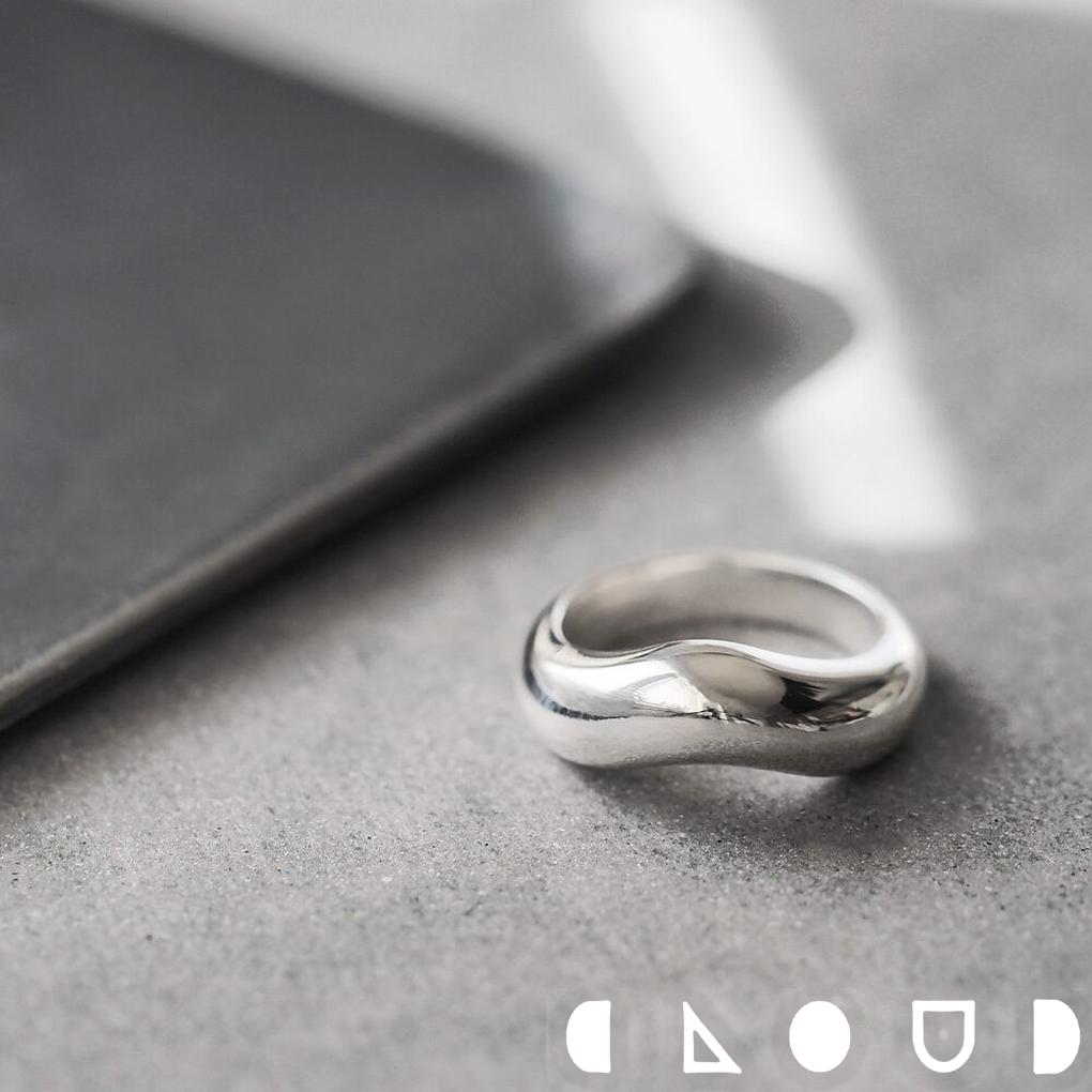 Cloud Jewelry Bold 歪 リング シルバー925 クラウドジュエリー ミニマム シルバー925 ボリューム シルバー 上品 ブック型 シンプル ボリューム感 洗練 ジュエリー リング ブック