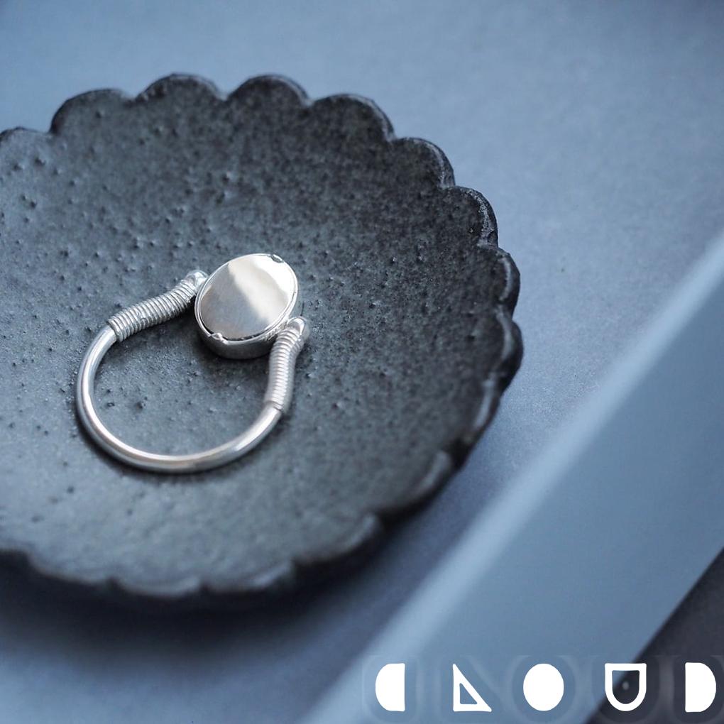 Cloud Jewelry 両面 2way 唐草 リング シルバー925 クラウドジュエリー シルバー925 ブック シルバー ミラー リング 甲丸 唐草模様 トップ 唐草 なめらか 内甲丸 鏡面仕上げ ブック型 心地 ジュエリー