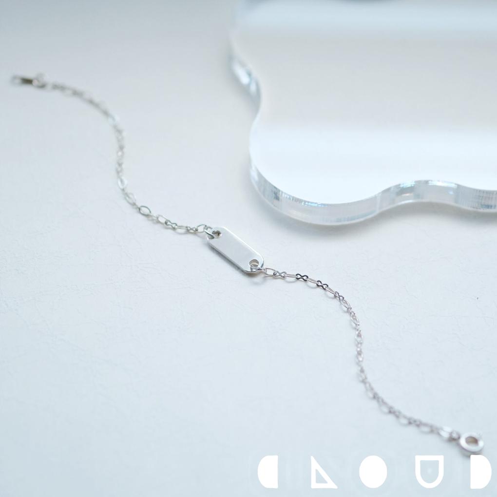 Cloud Jewelry タグ ブレスレット シルバー925 クラウドジュエリー バングル アクセント シンプル ブレスレット さりげない オーバル ジュエリー シルバー 重ね付け シルバー925 セント 小ぶり チェーン おすすめ