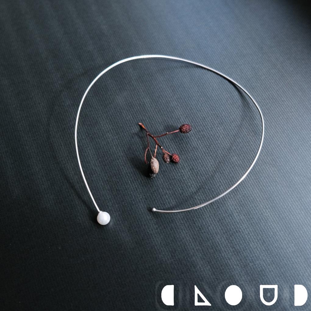 Cloud Jewelry パール ネックバングル シルバー925 クラウドジュエリー バングル ホワイト ブック型 ジュエリー おすすめ パール セント トップ ブック シンプル シルバー 大粒 アクセント シルバー925 18,060円