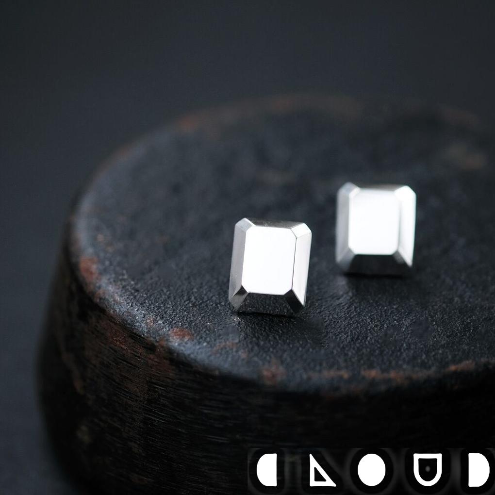 Cloud Jewelry シルバーバー モチーフ ピアス シルバー925 クラウドジュエリー スタッドピアス ジュエリー 立体 存在感 ピアス シンプル シルバー デイリー スタッド シルバー925 立体的|新宿 銀の蔵 シルバーアクセサリー