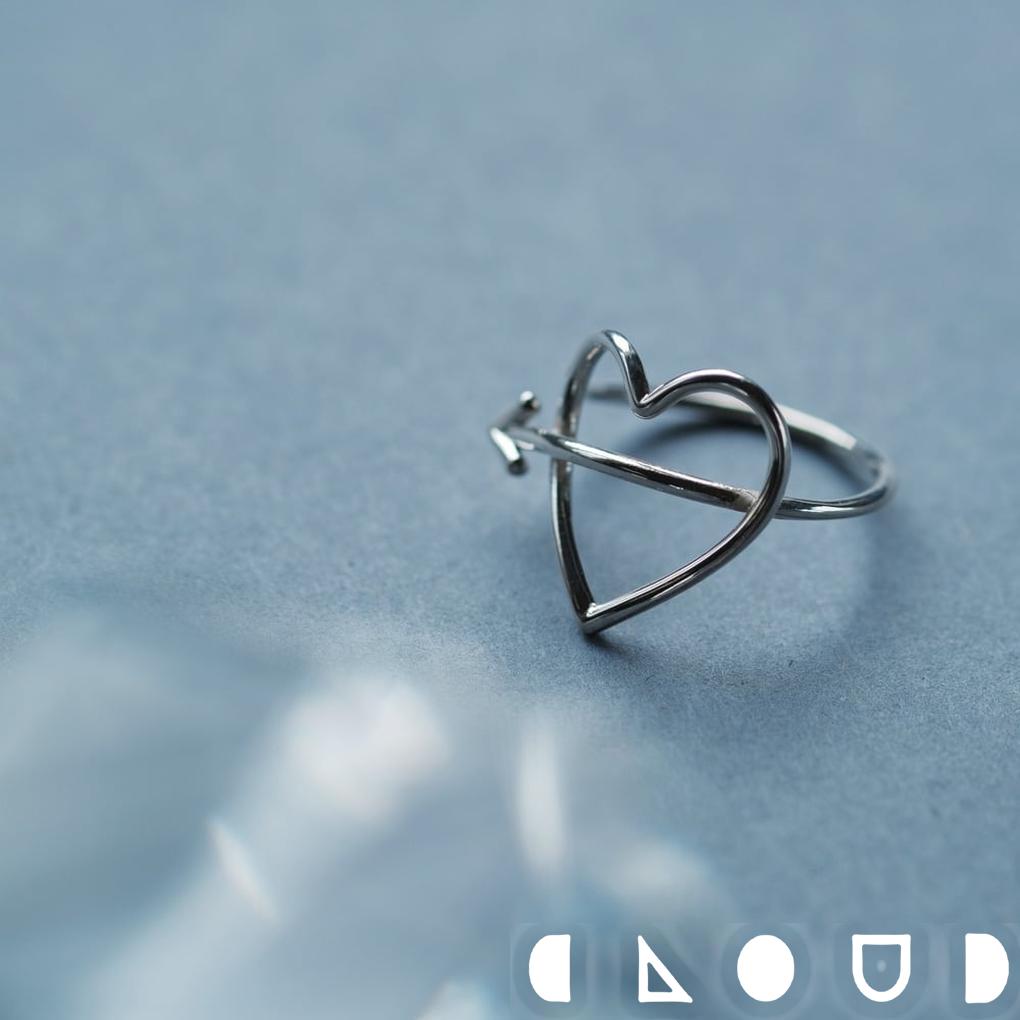 Cloud Jewelry ハート ワイヤー リング シルバー925 クラウドジュエリー 心地 キューピッド オープン 重ね付け ハートモチーフ ジュエリー 鏡面仕上げ 存在感 リング シルバー 軽やか 個性的 細身 シルバー925