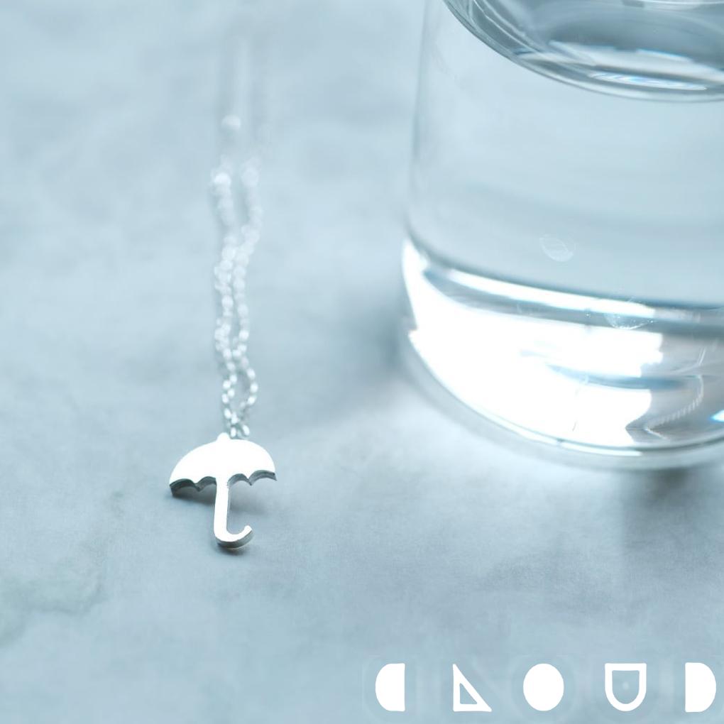 Cloud Jewelry 傘 ネックレス シルバー925 クラウドジュエリー シルバー 重ね付け ネックレス ジュエリー シンプル おすすめ チェーン シルバー925 控えめ 存在感