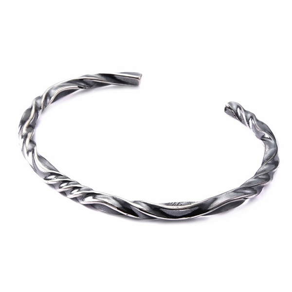 Deal Design 4 5mm ウェーブ ギフト シルバー シルバー950 シルバーアクセサリー シルバーバングル シンプル ツイスト ディールデザイン バイカー バングル ブランド メンズ メンズバングル リバース ロック 人気 国産 彼氏 波 老舗 腕輪 銀 最大40 Offクーポン ディール