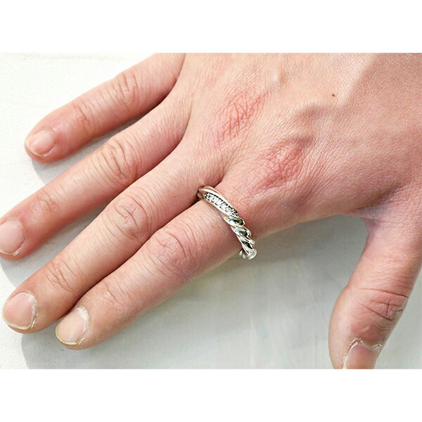 Deal Design ねじり シルバー950 リング 9 23号 男性 シルバーリング Crack Ring 指輪 レディース 石付き メンズ 女性 Rt ディールデザイン