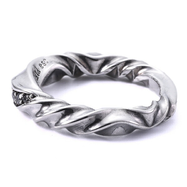 Deal Design ねじり シルバー950 リング 9 23号 男性 シルバーリング Crack Ring 指輪 レディース 石付き メンズ 女性 Rt ディールデザイン
