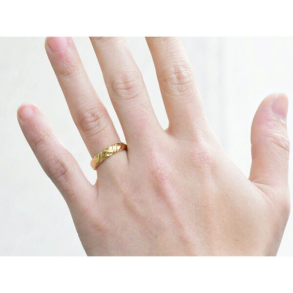 市場 Deal 刻印無料 結婚指輪 ねじり マリッジリング 4 5mm Wind 金指輪 Line Design ゴールドリング Ring 指輪 ディールデザイン K18 リング 18金
