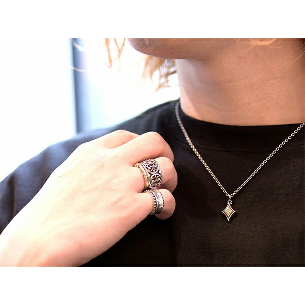 Deal Design ディールデザイン ダイヤウェブ ペンダントトップ チェーンなし シルバー ネックレス ペンダント トップ ヘッド シルバー925 ギフト シルバーアクセサリー 銀 ひし形 ミル打ち シャープ メンズ レディース 彼氏 彼女 ロック バイカー 人気 老舗 国産 ブランド