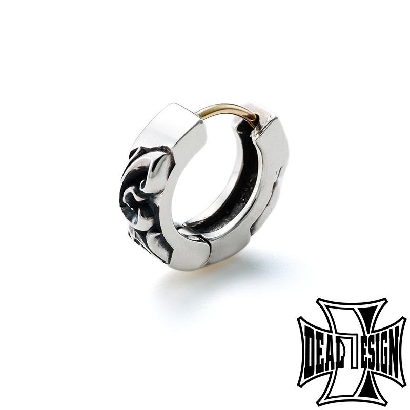 DEAL DESIGN ディールデザイン デケイドロックフープ 片耳 ピアス シルバーピアス シルバー925 メンズ ロック フープピアス ワンタッチ 印象的 フープ ピアス フローラル フロー 彼氏