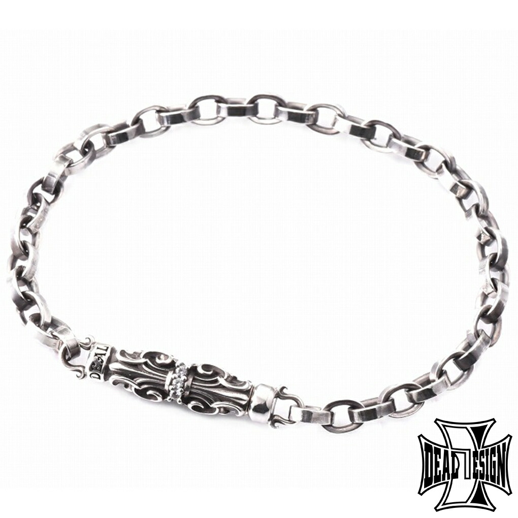 DEAL DESIGN スプリット ゲート ブレス / フラットリンク ブレスレット シルバー 925 アラベスク 唐草 チェーンブレスレット メンズ 男性 彼氏 夫 旦那 ブランド 記念日 誕生日 プレゼント 人気 おしゃれ 上品 大人 きれい 高見え 高級感 アンティーク ゴシック 細身