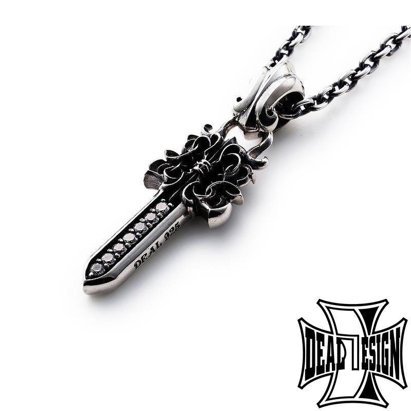 DEAL DESIGN ディールデザイン KGダガー with stone ミディアム トップ ヘッド ペンダントトップ ペンダント ネックレス シルバー925 メンズ ダガー ミディ キングゲート ミディアム 彫刻 ストーン キング チェーン 鋭利 無骨 トップ 彼氏