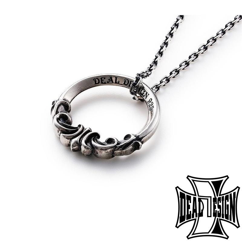 DEAL DESIGN ディールデザイン ローレルオープンリング トップ ヘッド ペンダントトップ ペンダント ネックレス シルバー925 メンズ ウェーブ リング型 彫刻 リング ライン オープンリング オープン ウェーブライン トップ チェーン 彼氏