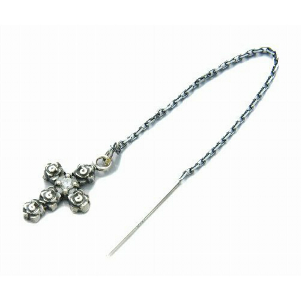 国内発送 プレゼント おしゃれ Deal Tears メンズアクセサリー ロック ギフト シルバー925 シルバーアクセサリー 銀 Sv925 スターリングシルバー ピアス イヤリング 片耳用 片売り ばら売り 1p Deal Design ディールデザイン ローズクロス ピアス Deal Tears メンズ