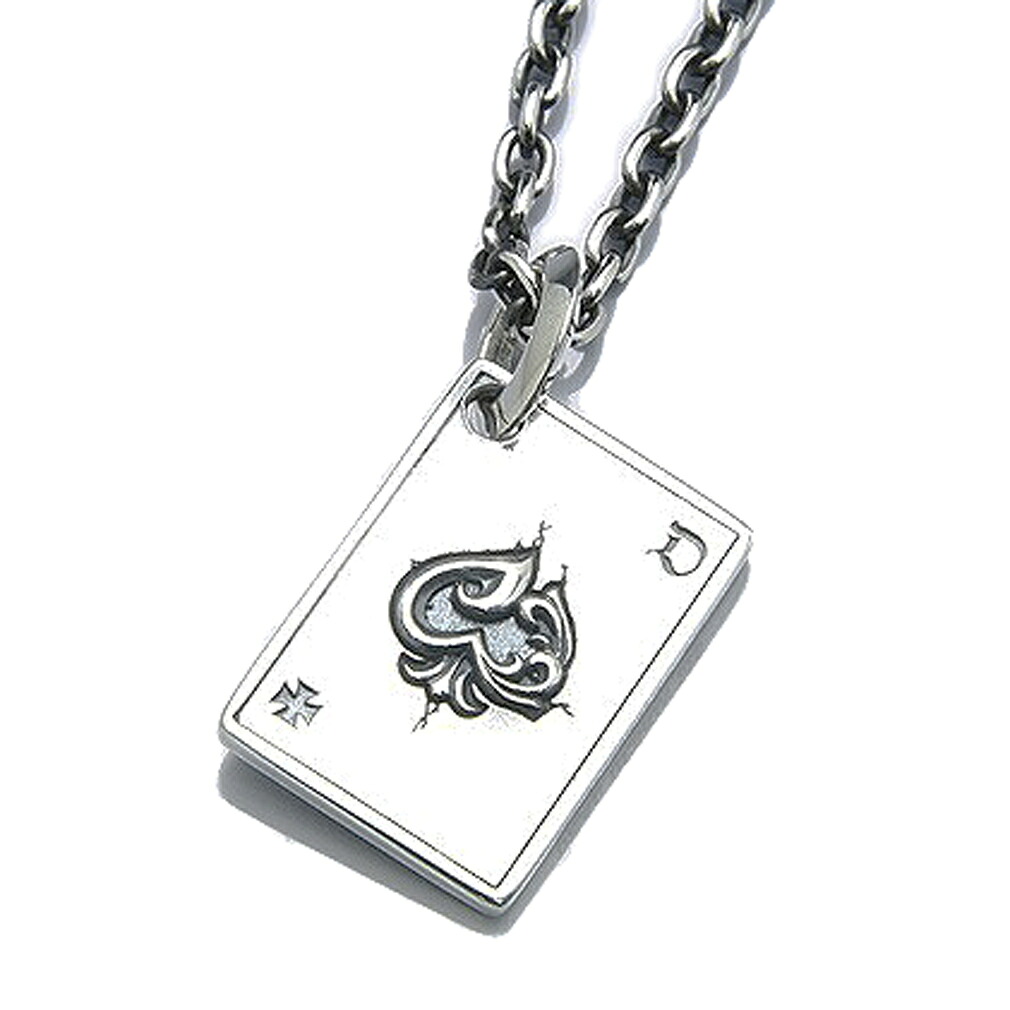 日本産 Deal Design ディールデザイン クラッシュカードトップ スペード ペンダント メンズアクセサリー レディースアクセサリー ギフト シルバー925 シルバーアクセサリー 銀 Sv925 スターリングシルバー シルバーペンダント ネックレス ペンダントトップ 首飾り