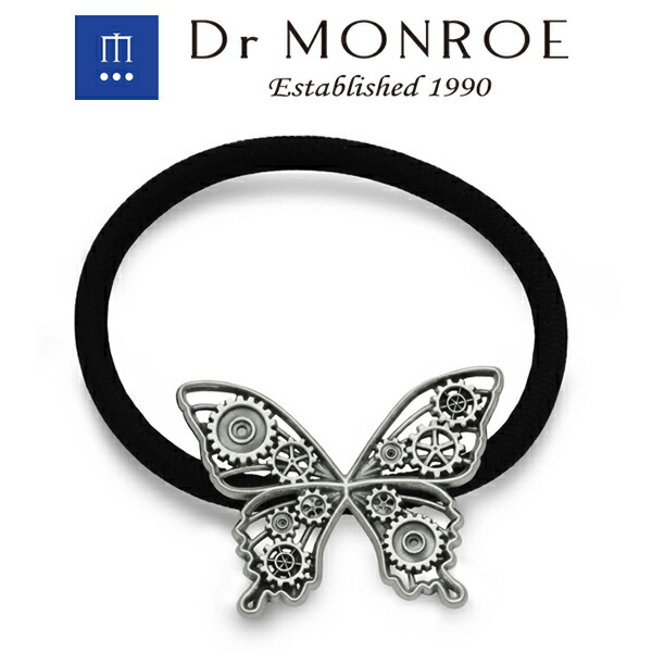 銀 メカニカル Dr Monroe 人気 Monroe シルバーアクセサリー メンズ Dr ドクターモンロー バタフライ ミニマルなデザイン 大人の深みとさり気なさが最高に引き立つアクセ ドクターモンロー スチームパンク ブレスレット ヘアゴム シルバー 蝶 歯車 メカ メカニカル
