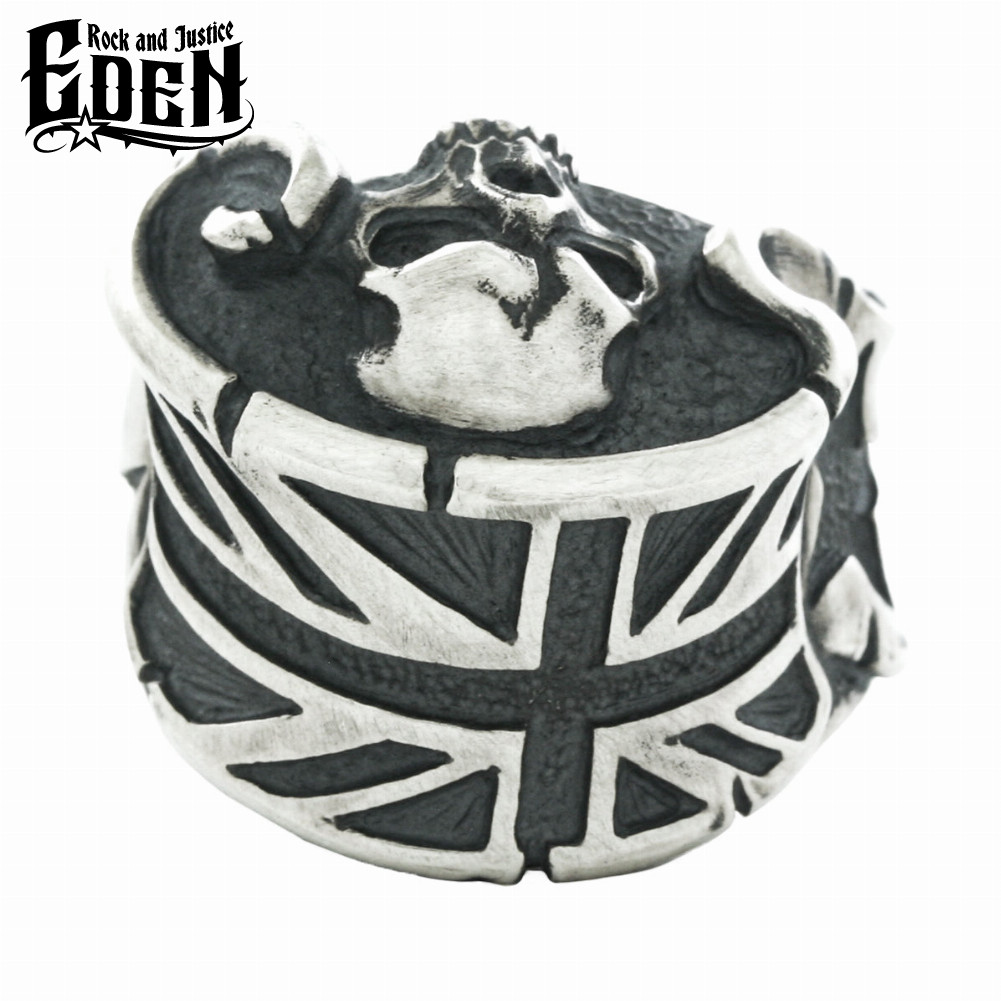 Rock and Justice EDEN エデン フラッグリング UK 指輪 7～30号 シルバー925 ブランド シルバーアクセサリー Flag Ring UK メンズ 男性 彼氏 人気 おしゃれ｜新宿 銀の蔵 シルバーアクセサリー