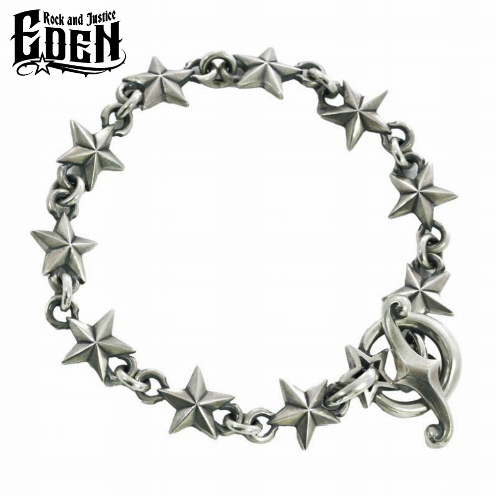 Rock and Justice EDEN エデン タイニースターブレスレット 腕輪 シルバー925 ブランド シルバーアクセサリー Tiny Star Bracelet メンズ 男性 彼氏 人気 おしゃれ|新宿 銀の蔵 シルバーアクセサリー