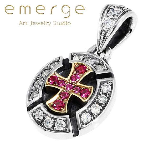 emerge エマージュ ラグジュアリー クロス ペンダントトップ チェーンなし シルバー ネックレストップ ネックレス ペンダント トップ ヘッド シルバー925 十字架 石付き ジルコニア メンズ 男性 豪華 ゴージャス 彼氏 ギフト 記念日 誕生日 プレゼント 人気 ブランド|新宿 銀の蔵 シルバーアクセサリー