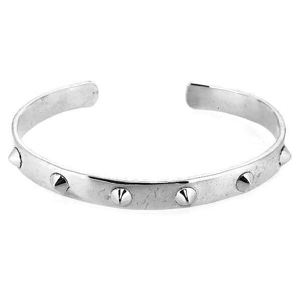 スタッズ バングル 鋲 スパイク パンク ブレスレット バングル 腕輪 シルバー925 銀 シルバーアクセサリー メンズ レディース 男性 女性 アクセサリー ギフト 記念日 誕生日 プレゼント おしゃれ ストリート 彼氏 彼女|新宿 銀の蔵 シルバーアクセサリー