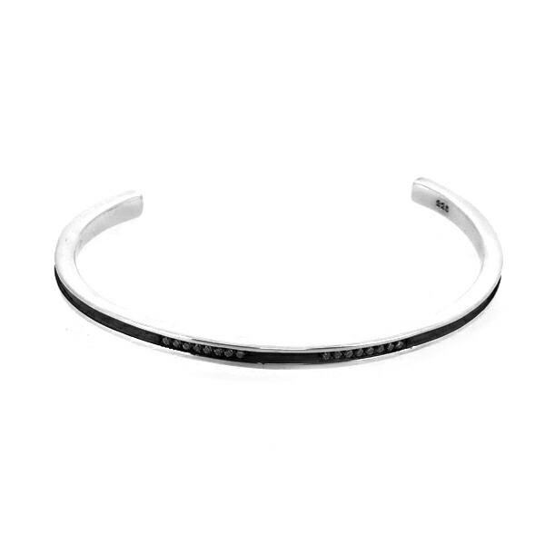 ジルコニア バングル ホワイトCZ ライン シンプル ブレスレット バングル 腕輪 シルバー925 銀 シルバーアクセサリー メンズ レディース 男性 女性 アクセサリー ギフト 記念日 誕生日 プレゼント おしゃれ ストリート 彼氏 彼女