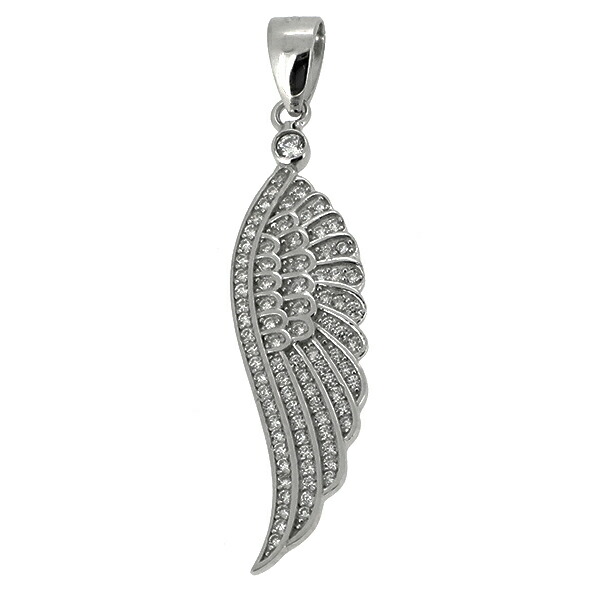 楽天市場】フェザー ペンダントトップ(チェーンなし) ホワイトCZ