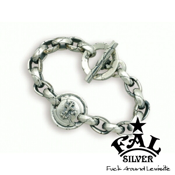 F.A.L BLCシングルコンチョブレスレットM ブレスレット ブラッドレスクロス コンチョ チェーン Tバー エフエイエル ブレスレット バングル 腕輪 シルバー925 銀 シルバーアクセサリー メンズ レディース 男性 女性 アクセサリー ギフト 記念日 誕生日 プレゼント