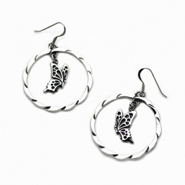 FUNKOUTS ファンクアウツ Ageha アゲハ アゲハ蝶 サークル シルバーピアス ユニセックス シルバー925 シルバーアクセサリー 銀 SV925 スターリングシルバー ピアス イヤリング 人気 ブランド アクセサリー ギフト 記念日 誕生日 プレゼント おしゃれ 11,858円