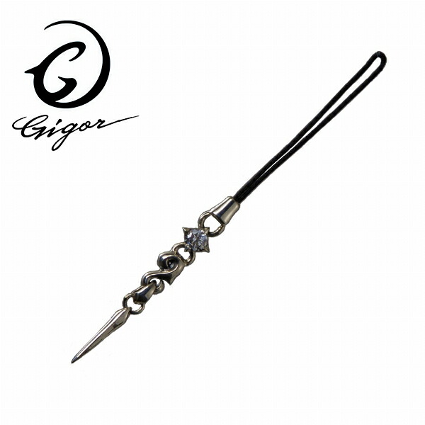 GIGOR ジゴロウ ストリンクストラップS BLOSSOM series ブラッサムシリーズ 植物 茨 イバラ とげ スパイク ストラップ シルバー925 シルバーアクセサリー 銀 SV925 根付け チャーム 飾り ケータイ スマホアクセサリー 周辺機器 メンズ ハード 存在感 アクセサリー