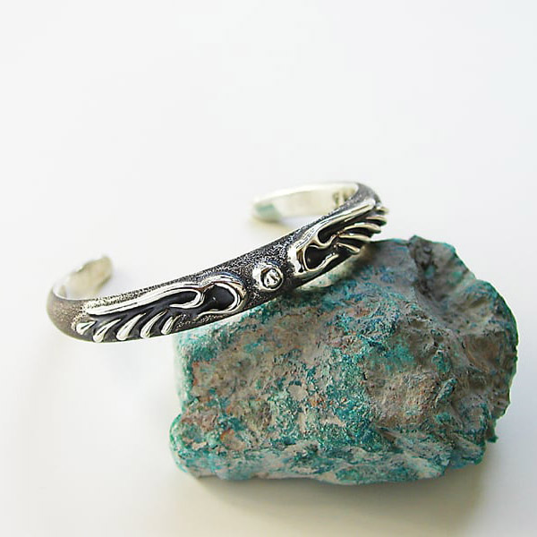 WING HANDS 銀縄ターコイズブレスレット　バングル　STERLING WING HANDS 銀縄ターコイズブレスレットバングルSTERLING