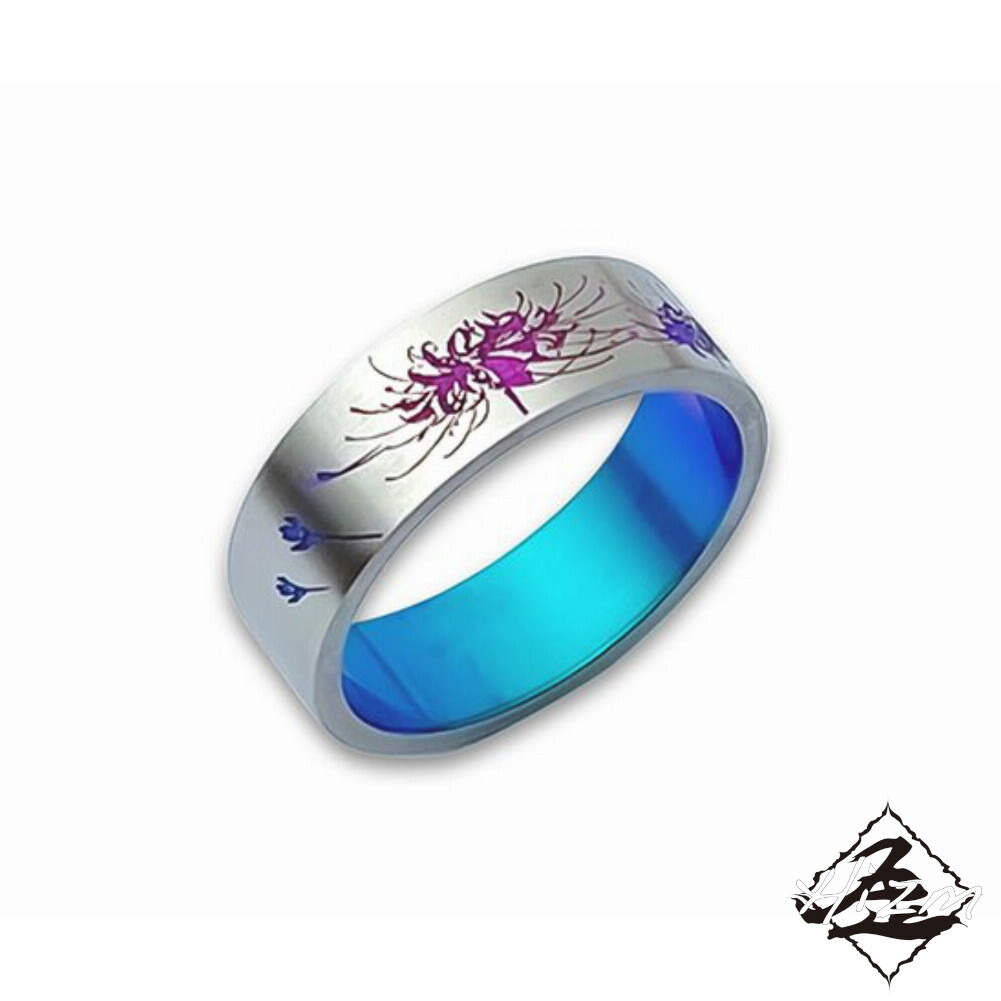 楽天市場】Hizm 彼岸花リング 7mm 朱×赤紫×紫 純チタン製 1-30号