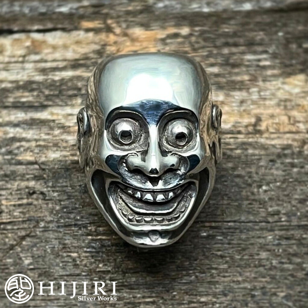 聖 HIJIRI 大飛出 おおとびでの面の指輪 Noh mask “O-tobide” ring リング 11～33号 能面 お面 シルバー アクセサリー ブランド メンズ 男性 彼氏 夫 旦那 記念日 誕生日 プレゼント 人気 おしゃれ