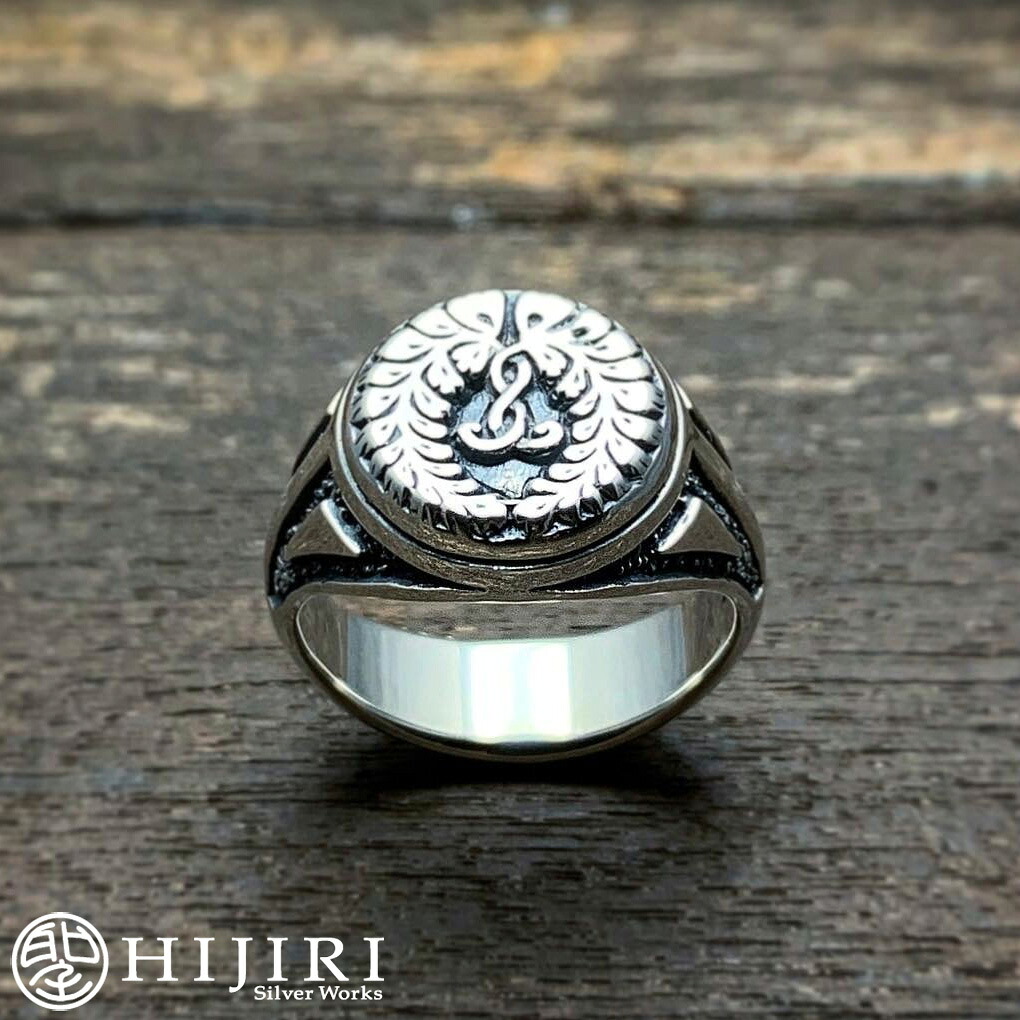 聖 HIJIRI 下がり藤の指輪 Family crest ring. “Falling wisteria” リング 7～28号 和風 シルバー アクセサリー ブランド メンズ 男性 彼氏 夫 旦那 記念日 誕生日 プレゼント 人気 おしゃれ