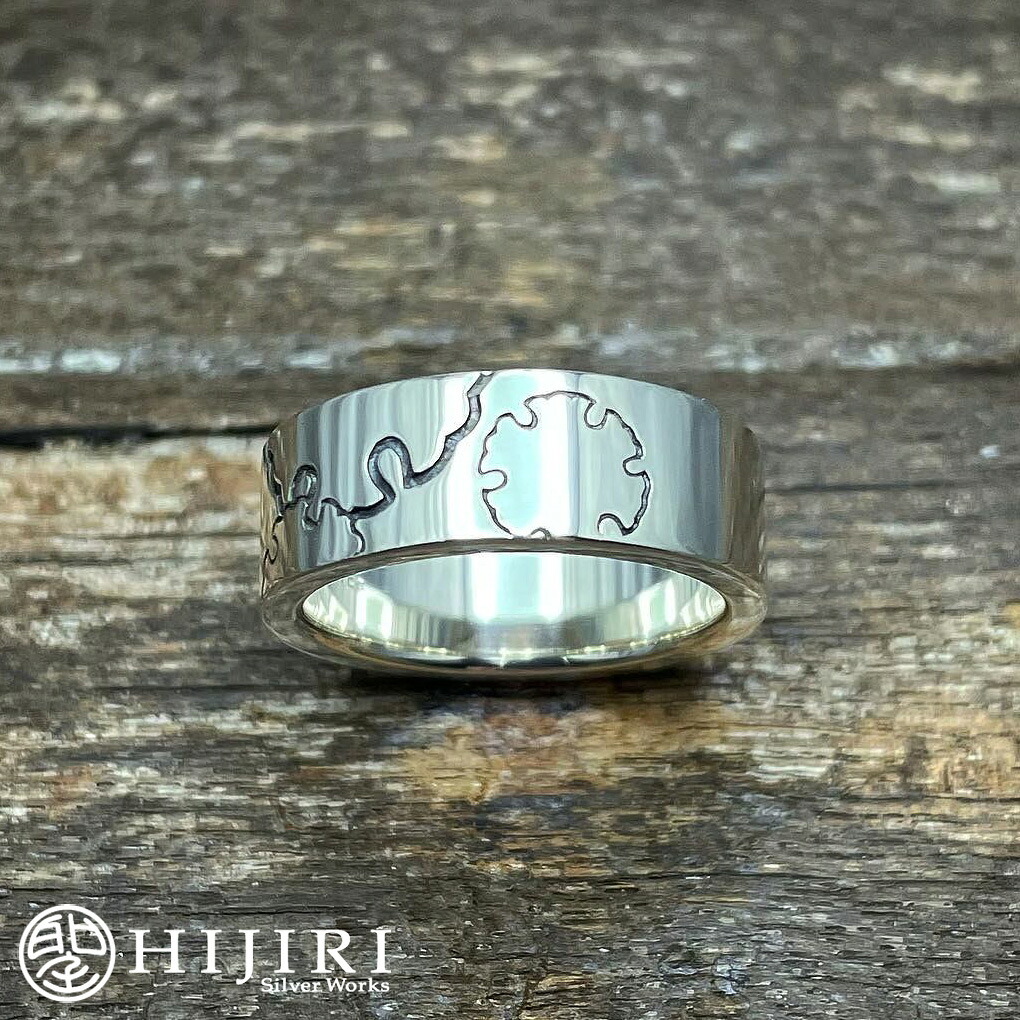 聖 HIJIRI “雪輪”紋様 リング Snowflake pattern ring 指輪 11～33号 和柄 和風 シルバー アクセサリー ブランド メンズ 男性 彼氏 夫 旦那 記念日 誕生日 プレゼント 人気 おしゃれ