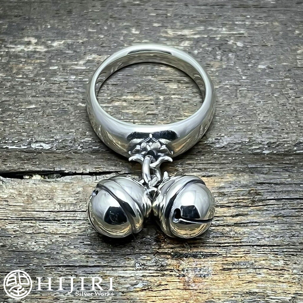 聖 HIJIRI 鈴のリング Rejuvenated Twin bells ring 指輪 3～30号 和風 シルバー アクセサリー ブランド メンズ 男性 彼氏 夫 旦那 記念日 誕生日 プレゼント 人気 おしゃれ