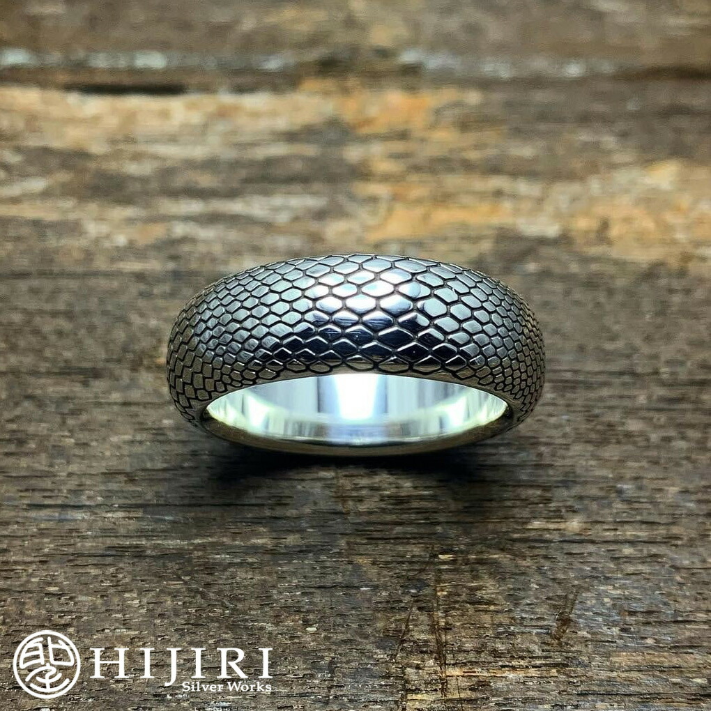 聖 HIJIRI 動く鱗紋様のリング Snake scales ring 指輪 11～30号 和風 シルバー アクセサリー ブランド メンズ 男性 彼氏 夫 旦那 記念日 誕生日 プレゼント 人気 おしゃれ｜新宿 銀の蔵 シルバーアクセサリー
