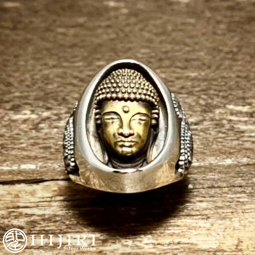 聖 HIJIRI 癒しの仏頭 リング Healing Buddha head ring 指輪 11～35号 大仏 シルバー アクセサリー ブランド メンズ 男性 彼氏 夫 旦那 記念日 誕生日 プレゼント 人気 おしゃれ