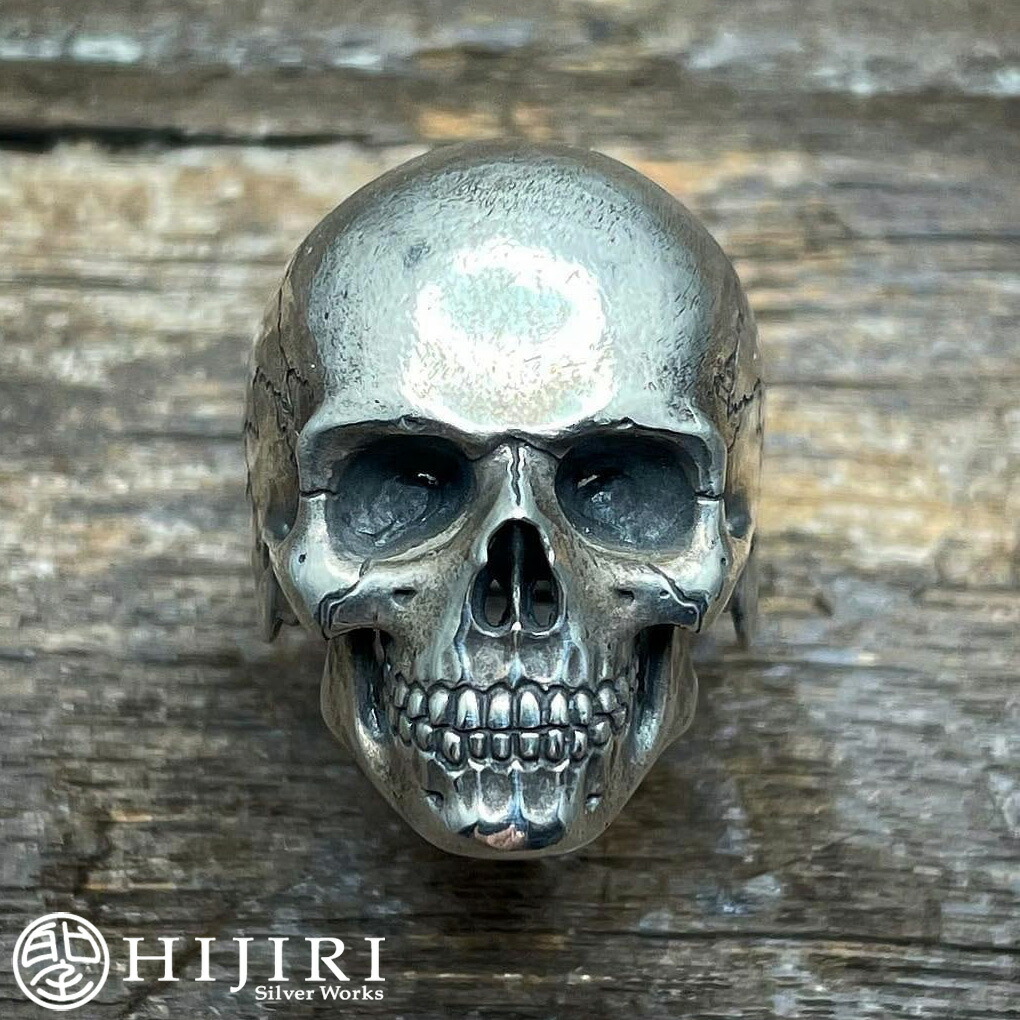 聖 HIJIRI Skull ring based on specimen. 骸骨の指輪 リング 11～32号 スカル ドクロ シルバー アクセサリー ブランド メンズ 男性 彼氏 夫 旦那 記念日 誕生日 プレゼント 人気 おしゃれ
